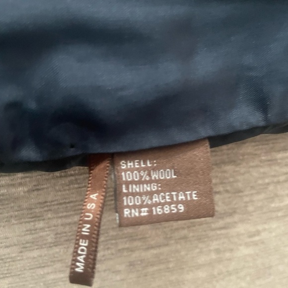 J. McLaughlin 100% Wool Tweed Skirt 4 Green Gold Metallic Navy Office Career - Picture 3 of 7